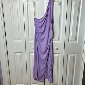 Six Fifty One Shoulder Ribbed Dress Large